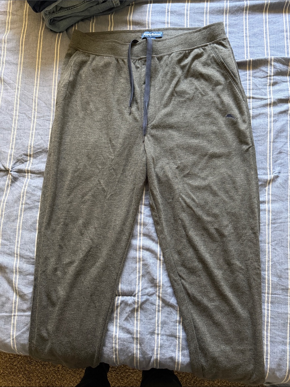 Tommy Bahama Olive Green Knit Drawstring Joggers